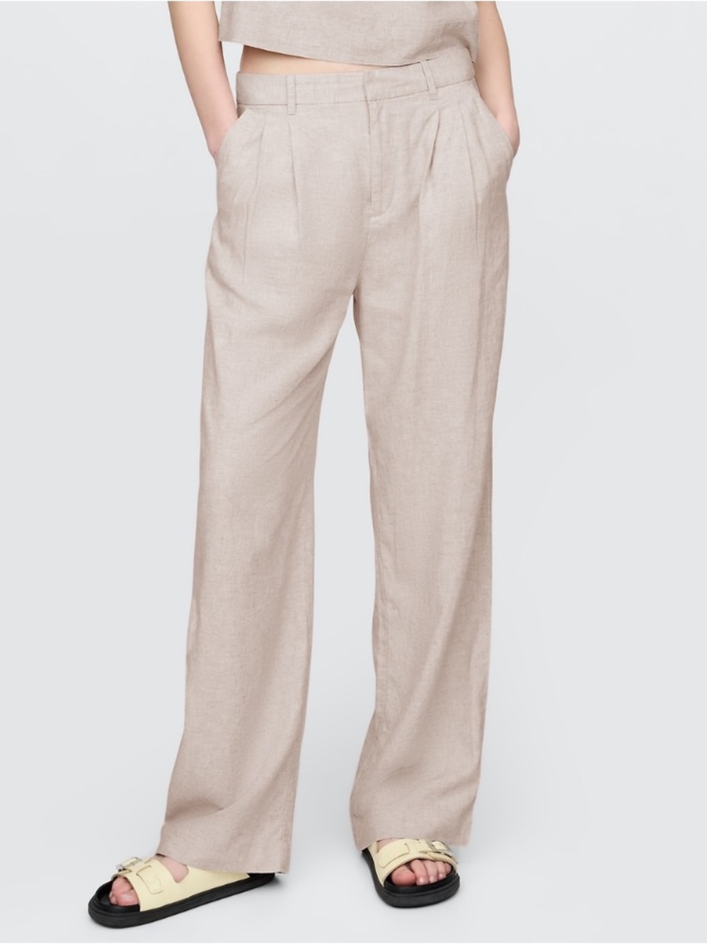 GAP 365 High Rise Linen Blend Trousers